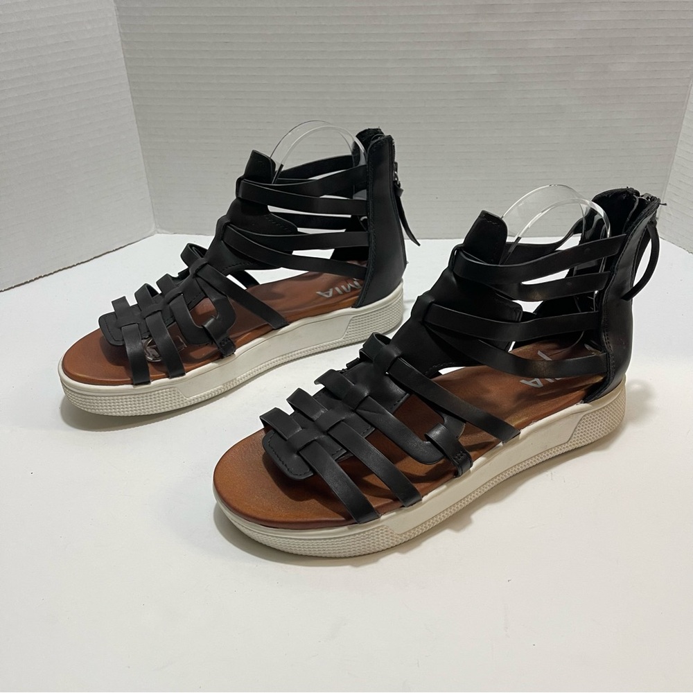 MIA Black‎ Strappy Sandals